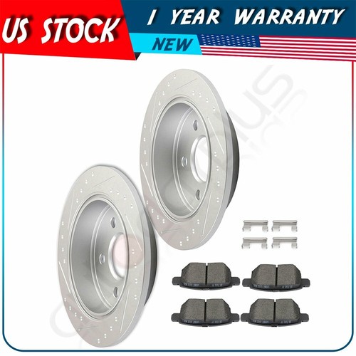 Fits 20042005 Buick Century 2X Rear Brake Rotors Discs 4X Ceramic Pads