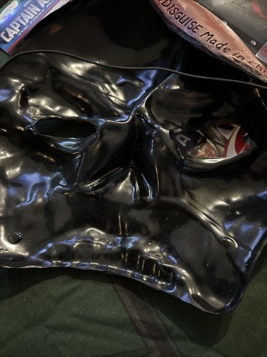 Captain America Red Skull Adult Costume Shirt Top w/ Half Mask Size L/XL 2011, - Picture 8 of 8