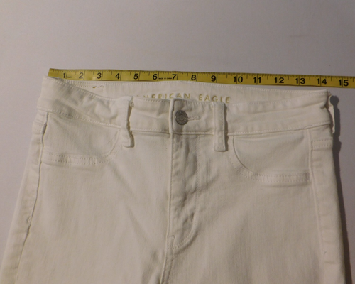 American Eagle weiß Next Level Stretch Größe 6 lange Jeanshose - Bild 5 von 8