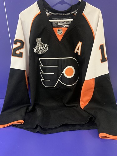 Philadelphia Flyers Simon Gagne Reebok Authentic Jersey | 2011 Cup Patch - Picture 1 of 15