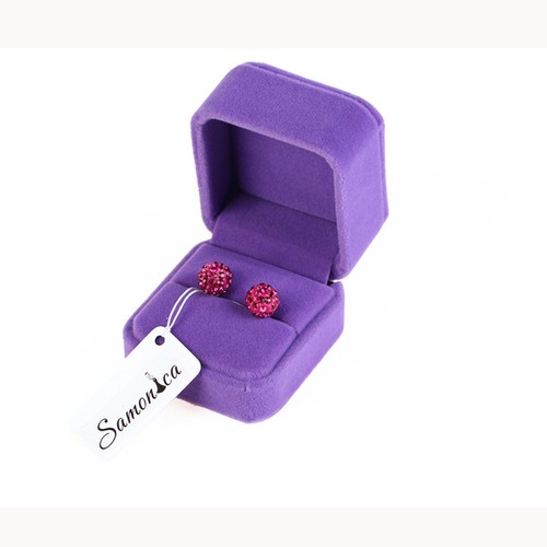 Earrings Ear Stud Czech Crystal Rhinestones Spacer Clay Beads Handmade Quality - Picture 23 of 27