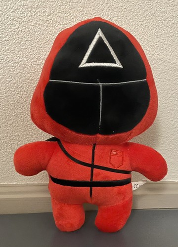 Squid Game - Red Guard Triangle Plush black pouch w/ umbrella design - 10" - Picture 1 of 4