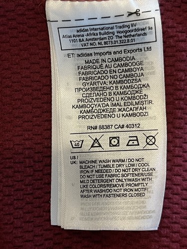 Adidas Climawarm Burgundy Neu ohne Etikett Hoodie Pullover Sweatshirt Herren Gr. L DH9012 - Bild 7 von 8