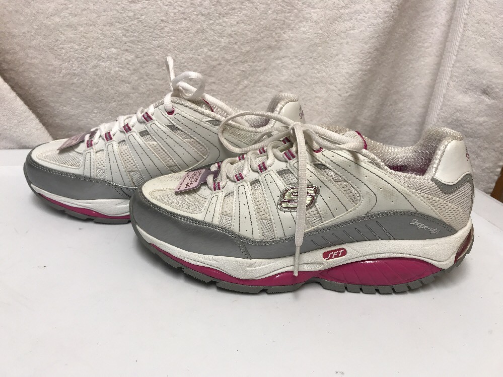 Womens Skechers Shape-ups Kinetix Response SRT White Purple Size US 8 Womens Skechers Shape-ups Kinetix Response SRT White Purple Size US 8