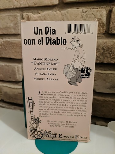 Un Dia Con El Diablo VHS Spanish Mario Moreno Cantinflas Encore Films 1994 - Picture 2 of 6