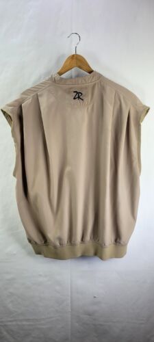 Zero Restriction Herren L Golf Weste Pullover Microsuede hellbraun Sea Island Logo USA - Bild 2 von 10