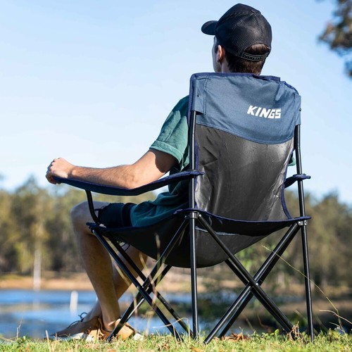 Adventure Kings Essential Camping Chair Light Portable Outdoor Beach Fishing BBQ - Picture 11 of 12