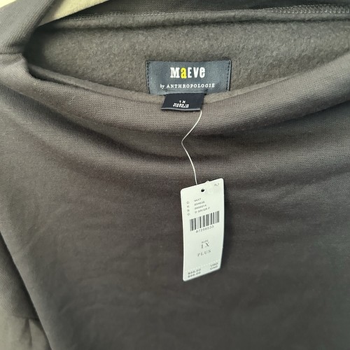 Nwt Anthropologie Maeve Greu Sweater Sweatshirt Ribbed Accent plus 1X - Picture 4 of 11