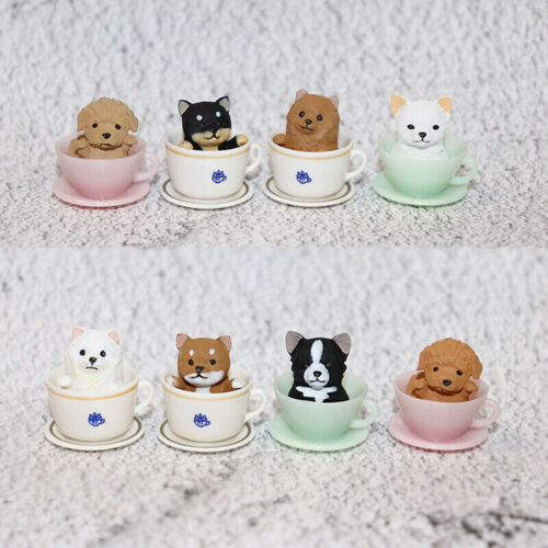 Modelo miniatura perro súper lindo, perro taza de té, juego de 8 piezas, estatua de perro de 0,8 pulgadas - Imagen 2 de 4