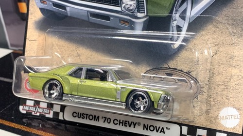 Hot Wheels Boulevard #65 2022 - Custom ‘70 Chevy Nova Metallic Green Real Riders - Foto 4 di 9