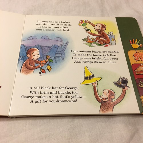 Happy Thanksgiving, Curious George Tabbed Board Book By H. A. Rey (Board book) - Picture 7 of 10
