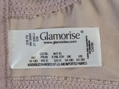 Glamorise Women's US 54DD Wirefree Full Figure MagicLift Embroidered Bra #1016 - Picture 13 of 20
