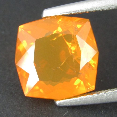3.25Cts Excellent Natural Genuine Mexican Fire Opal Cushion Custom Cut REF VDO - Picture 1 of 3
