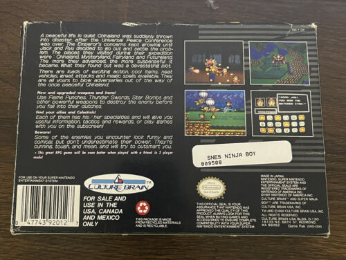 Super Ninja Boy Super Nintendo SNES CIB Complete in Box - Picture 6 of 10