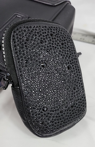 Madden NYC Handtasche Umhängetasche Mini schwarz Kieselleder Magnetverschluss - Bild 18 von 22