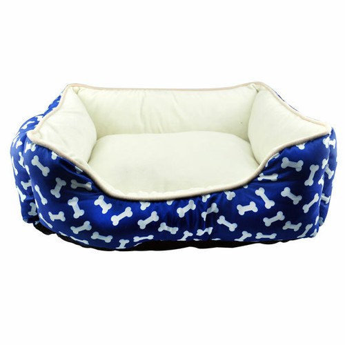 "Camas para perros abrazo sherpa para parachoques elige huesos rojos a cuadros azules o estampado con flecha 20" - Imagen 4 de 10