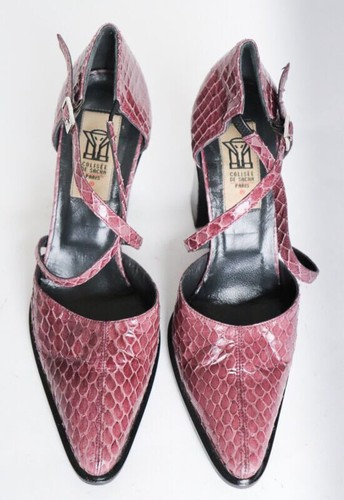 Mary Jane Shoes - Colisee de Sacha - Snakeskin - Block Heel - 37 / Fit UK 4.5 - Picture 4 of 9