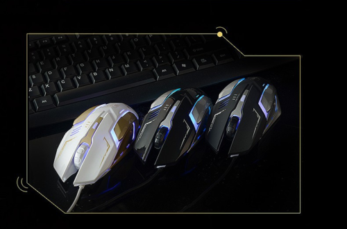 Gaming Mouse LED Breathing Fire 4 Button Silent USB Wired 1600 DPI Laptop PC USA - Picture 9 of 18