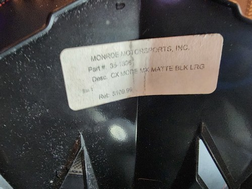 Castle X Mode MX Helmet Matte Black Size Large - Picture 18 of 18