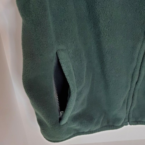 Van Heusen Mens Vest Hunter Green Full Zip SZ Med Fleece 3 Pockets Soft - Picture 7 of 11
