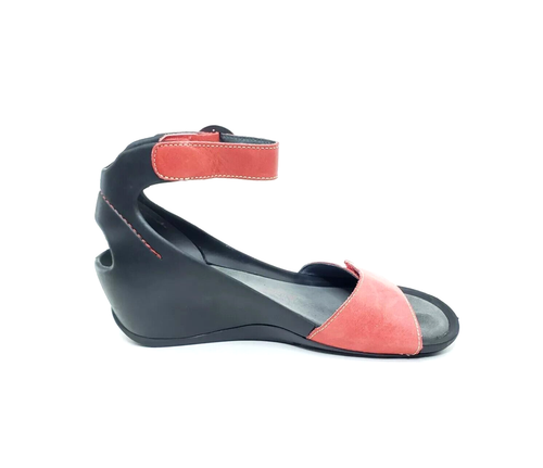 Wolky Wedge Sandals Ankle Strap Open Toe Black Coral EUR 40/US 8.5 - Picture 8 of 10