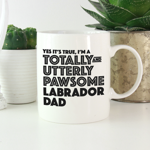 Labrador Dad Mug: Funny gift yellow chocolate black labrador retriever lovers!