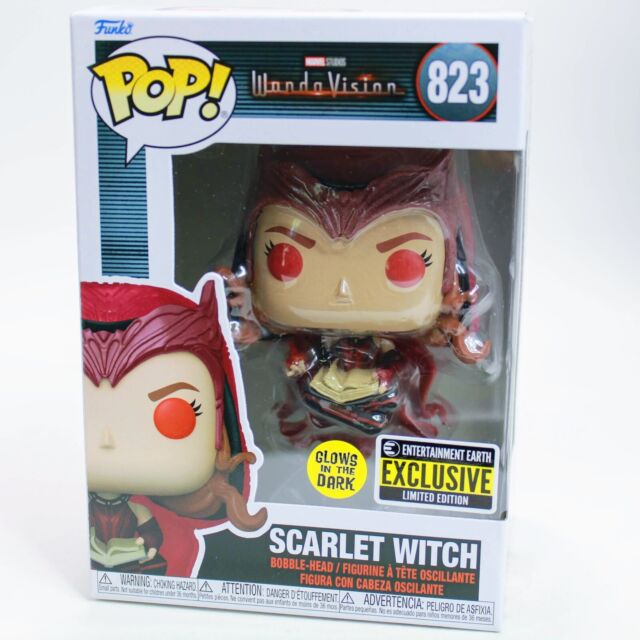 Funko Pop Marvel Scarlet Witch w/ Darkhold - Glow GITD Wandavision #823 Funko Pop Marvel Scarlet Witch w/ Darkhold - Glow GITD Wandavision #823