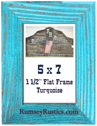 5x7" color washed barnwood rustic barn picture frame wood blue white turquoise - Picture 20 of 20