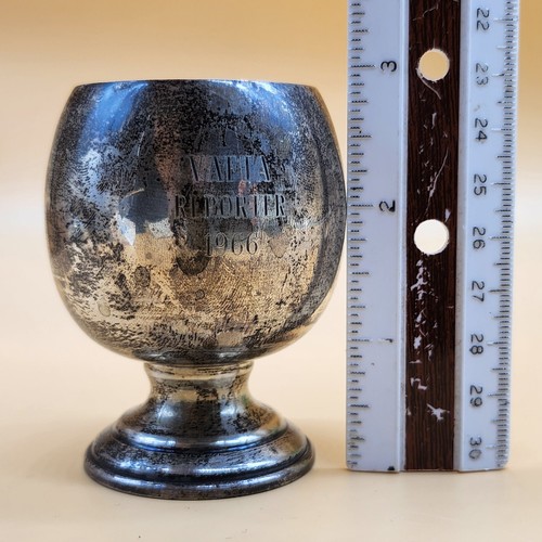 Vintage Sterling by BOARDMAN 509 Snifter Cup VAFTA Reporter 1966 Engraved, 85g - Picture 7 of 8