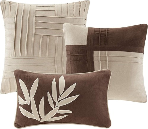 Cozy Comforter Set Casual Blocks Design All Season, Matching Bed Skirt, Decor... - Picture 5 of 12