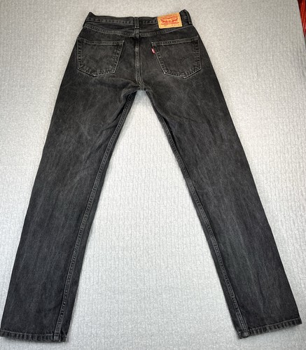 Levi’s 505 schwarz gerades Bein Jeans Herren (29 x 34) dunkle Waschung authentische Hose