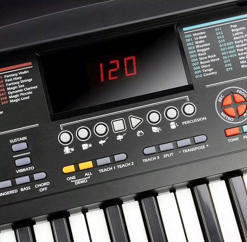 RockJam 54 Key Keyboard Piano with Sheet Music Stand RJ540 Piano Note Stickers - Picture 3 of 5