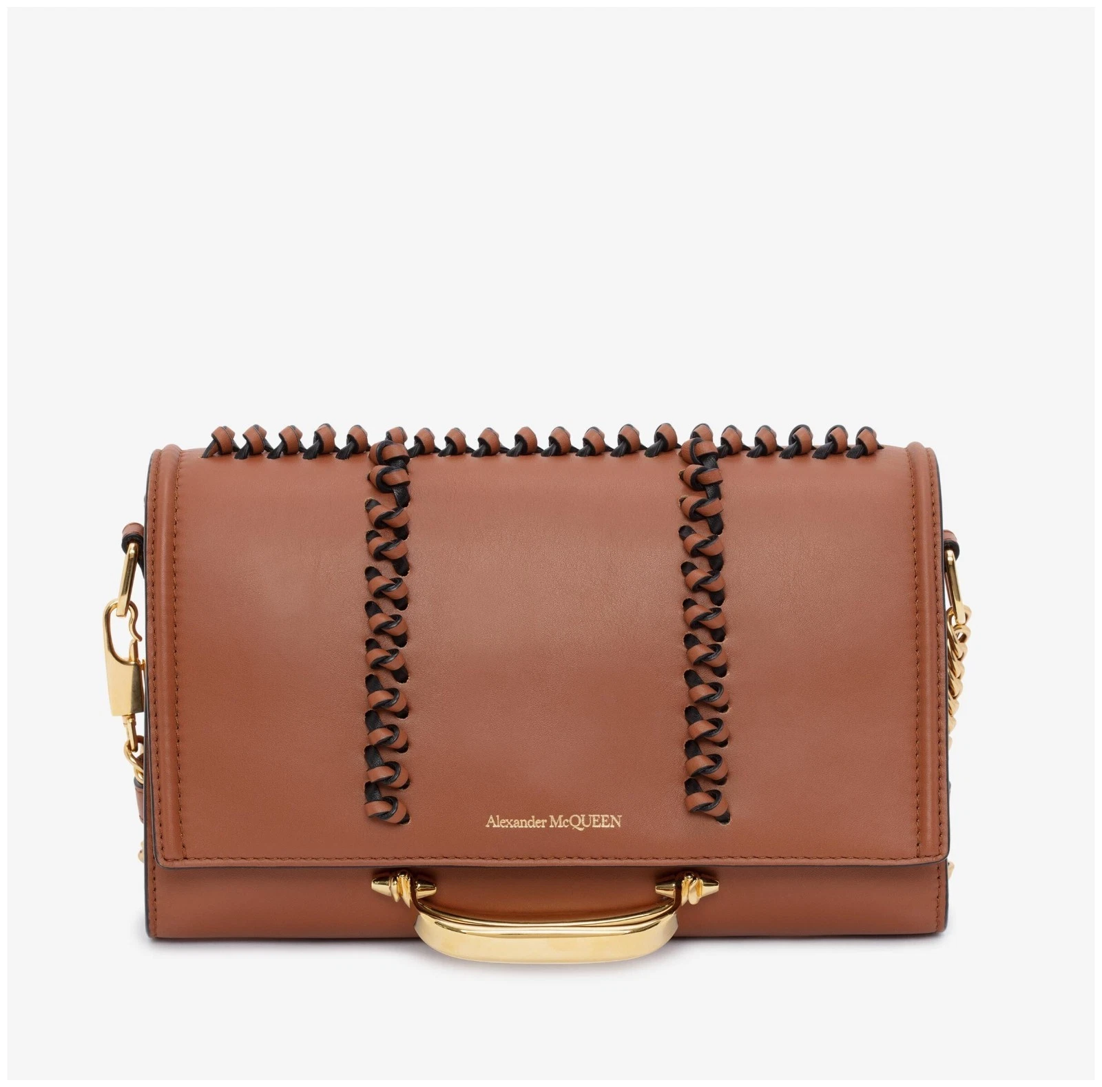 Alexander McQueen — Alexander McQueen The Story Knotted Brown Handbag NEW