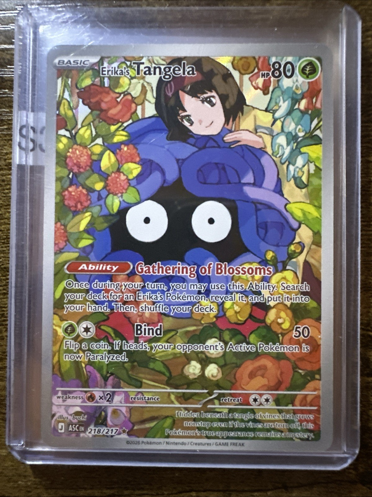 Erika's Tangela 218/217 Illustration Rare, Ascended Heroes, Full Art Pokemon TCG