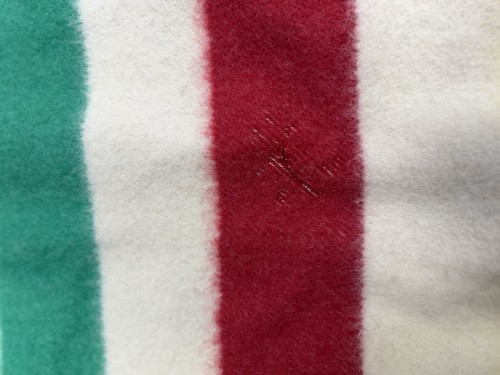 Vintage Hudson Bay 4 Point Stripe Wool Bed Couch Blanket 69x88 - Picture 14 of 18