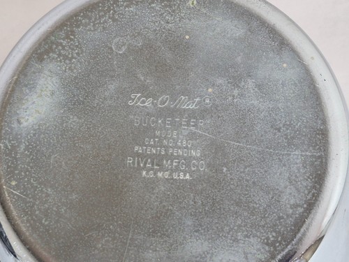 1954 Mid Century Ice-O-Mat Bucketeer Rival Mfg Co Vintage Tritaghiaccio Cromato - Foto 14 di 16