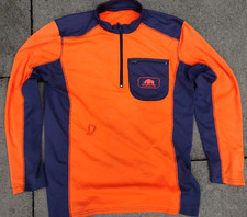 mens 1/4 zip SIP PROTECTION orange chainsaw technical t-shirt Large 40" chest
