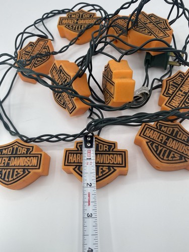 Harley-Davidson Orange Shield Party String Lights 10 Lights - Picture 5 of 8