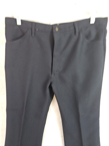 Vintage Wrangler Hose Herren 40x30 Cowboy Schnitt 82NV Wrancher USA Polyester Navy - Bild 2 von 12