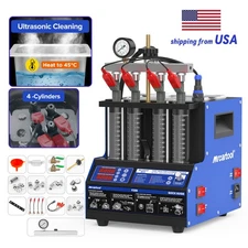 🔥Automotive Ultrasonic Fuel Injector Tester Cleaner Cleaning Machine 4 Cylinder