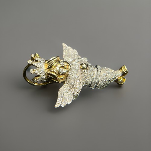 Yellow Gold 10k Praying Angel Charm Genuine Diamonds 4.2g Fast Free Shipping - Picture 6 of 15