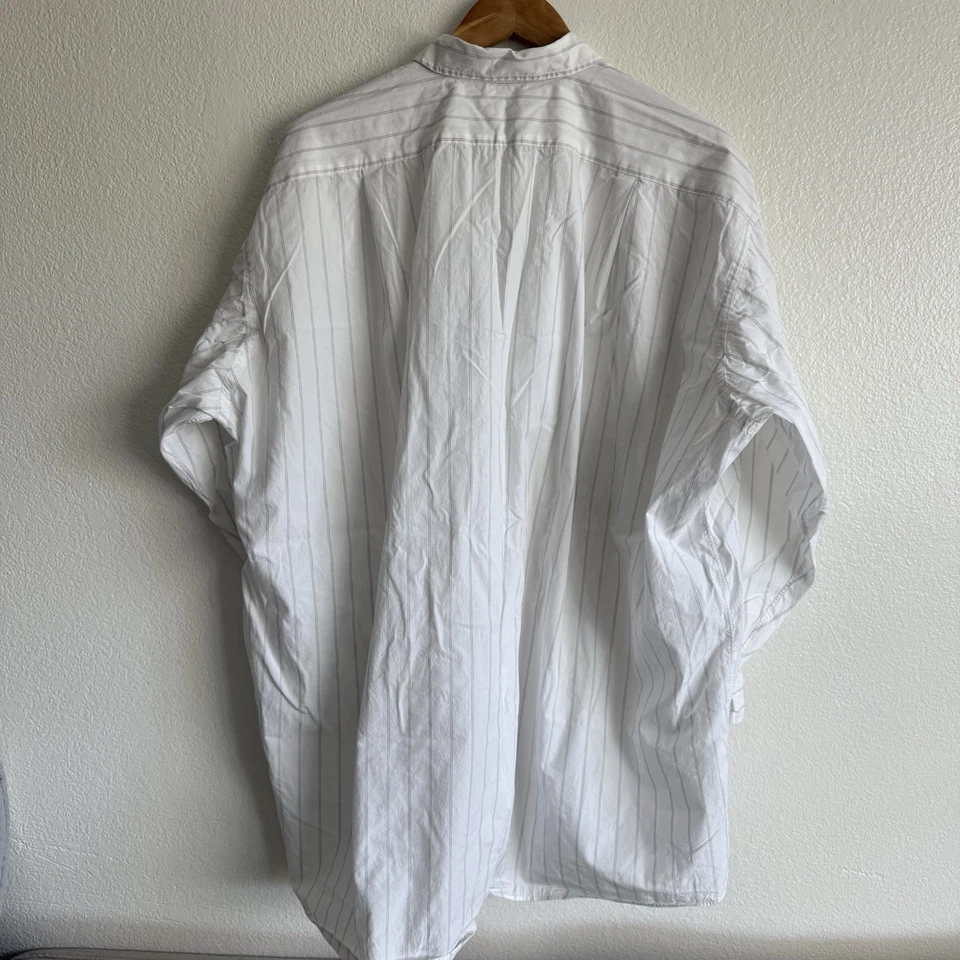 Camisa Uniqlo Para Hombres Mediana Grande Con Botones Ropa de Calle Coreana Preppy Blokecore Foto 4 de 4