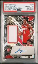 PSA 10/10 Jalen Green RPA Rookie Patch Auto 2021 Spectra 26/75 PRIZM POP 1