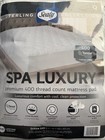 Sealy Sterling Collection Spa Luxury 400 TC Mattress Pad, Queen Size - White
