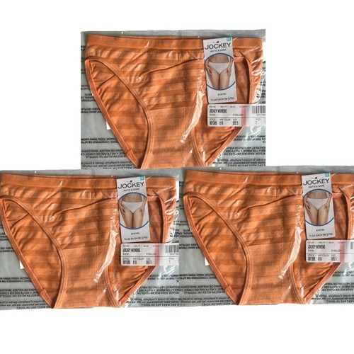  LOT 6 JOCKEY Peaches & Cream Matte & Shine Seamfree Bikini, US5 - Imagen 3 de 7