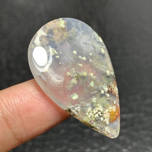Java Moosachat Cabochon 35x23x5 mm hochwertig 30 ct - Bild 3 von 5