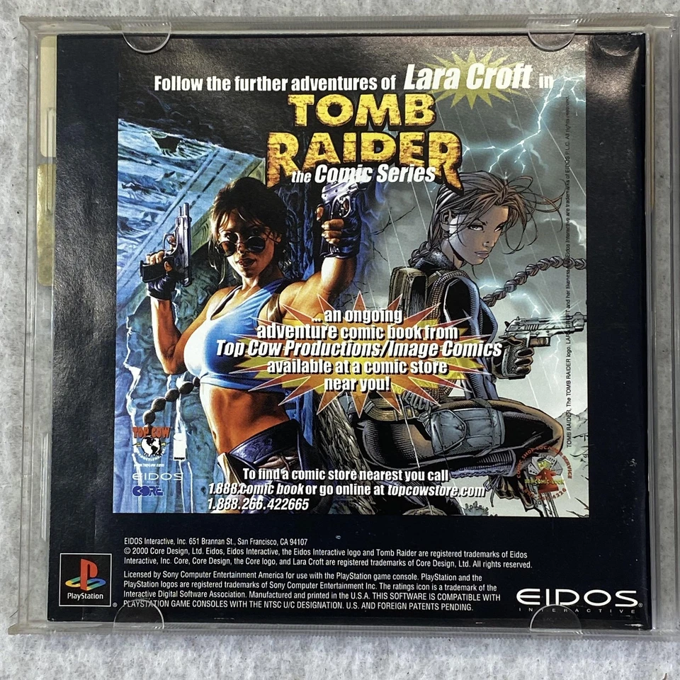 Tomb Raider Chronicles PS1 PlayStation 1 игра в комплекте протестированная этикетка Balck - Изображение 4 из 4