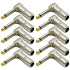 10PCS 1/4 TS Right Angle Mono Phone Plug For Universal 6.35mm Compatibility
