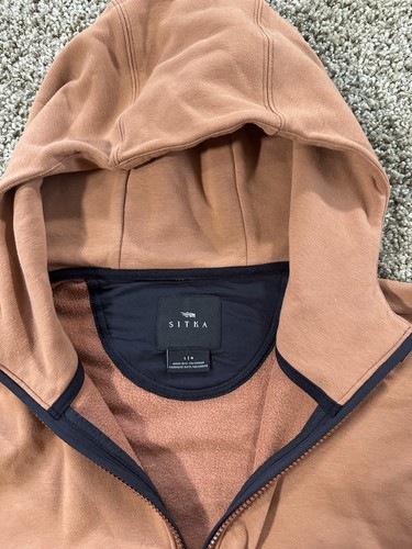 Sitka Mens L Essential Full Zip Hoody - Red Sumac . - Picture 2 of 6