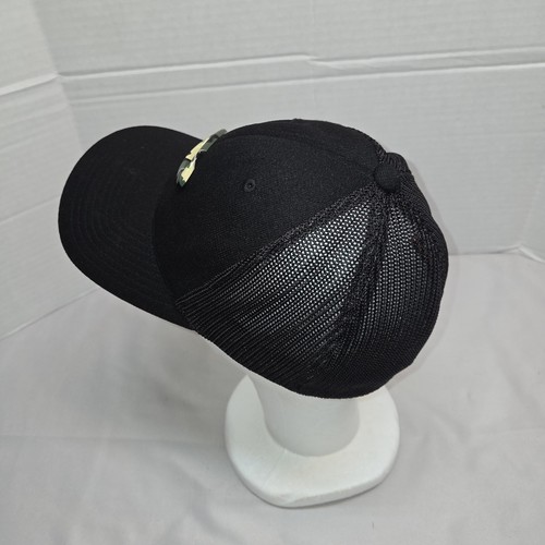 OAKLEY HAT S/Med BLACK CAMOUFLAGE O LOGO RAISED FLEX FIT CLASSIC LOW TINCAN Euc - Picture 3 of 6